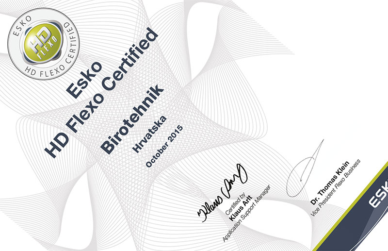 Esko flexo certifikat